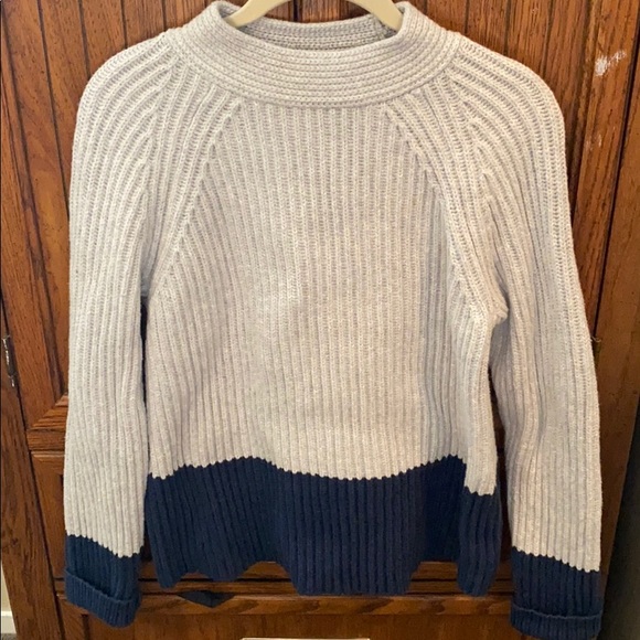 chunky color block sweater